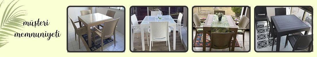 rattan 6 kişilik masa takımı